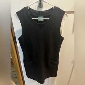 Geiger Black Wool Sleeveless Dress